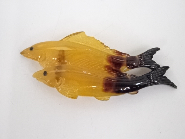 アンティーク着物 ] - 帯留 本鼈甲 鮎彫帯留 5g □z | ネットショップ